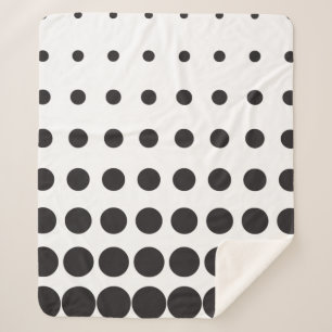 Couverture Sherpa Point motif demi-ton moderne rétro
