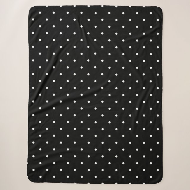 Couverture Sherpa Point Polka noir et blanc (Devant)