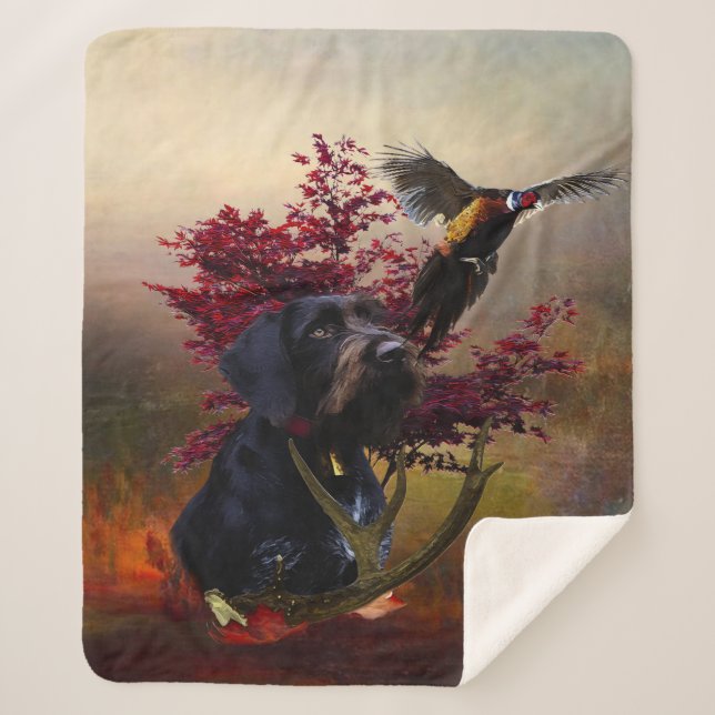 Couverture Sherpa Pointeur À poils durs allemand (Devant)