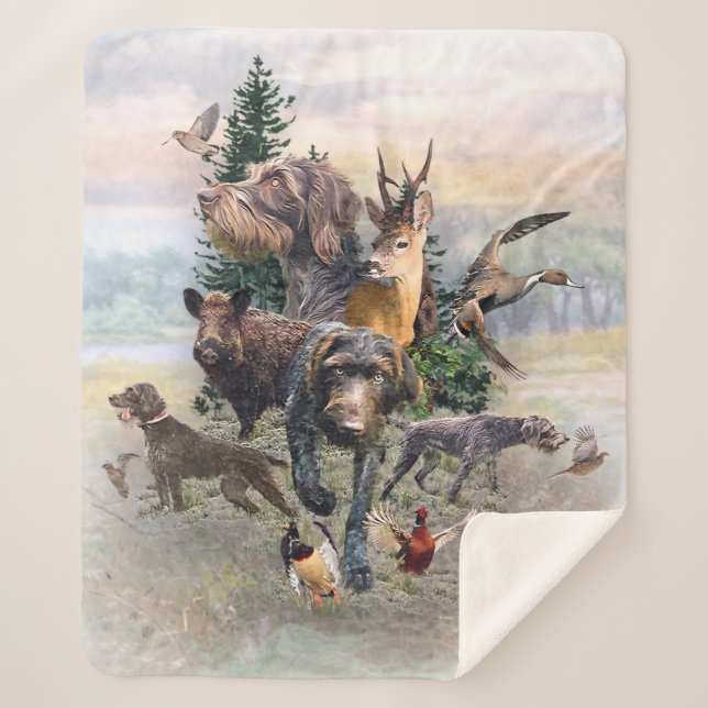 Couverture Sherpa Pointeur À poils durs allemand (Devant)