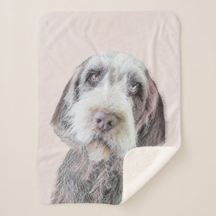 Couverture Sherpa Pointing à poils durs Peinture Griffon - Art Chien