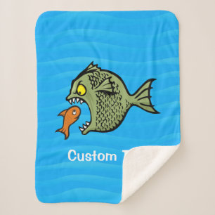 Couverture Sherpa Poisson taupe