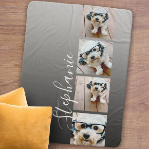 Couverture Sherpa Police manuscrite Ombre 4 Photos — PEUT MODIFIER L