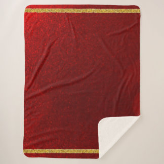Couverture Sherpa Pommes de Caramel Rouge Or