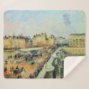 Couverture Sherpa Pont Neuf, Après-midi, Sunlight Camille Pissarro