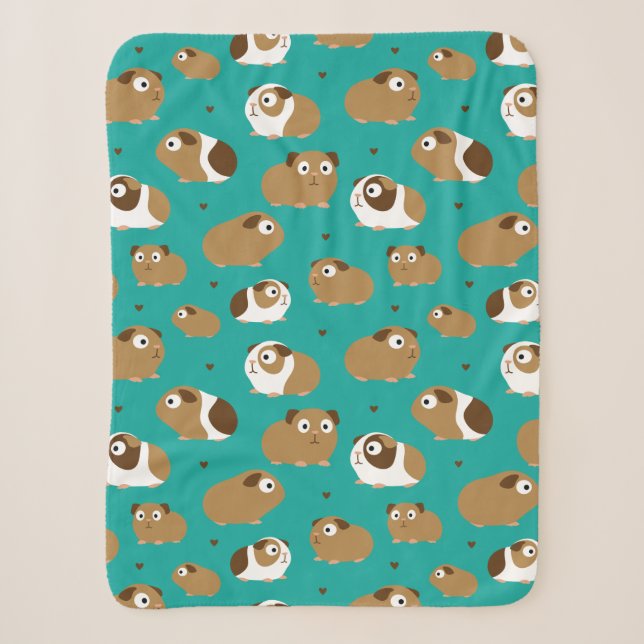 Couverture Sherpa Porcs de Guinée mignonne Sherpa Blanket (Devant)