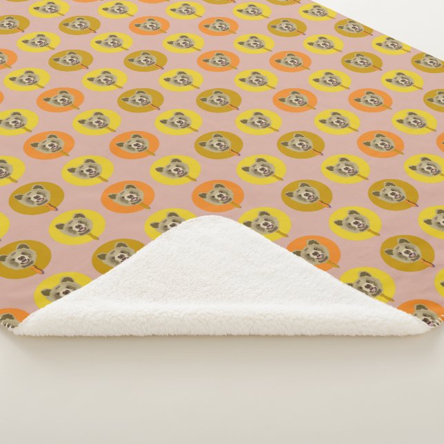 Couverture Sherpa porter cravate motif (3/4)