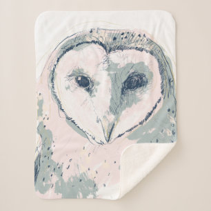 Couverture Sherpa Portrait génial de hibou
