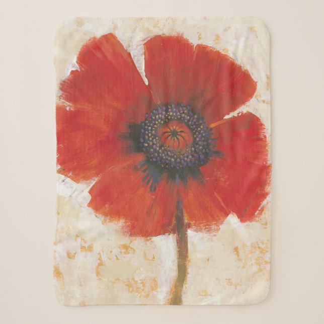 Couverture Sherpa Portrait Red Poppy (Devant)