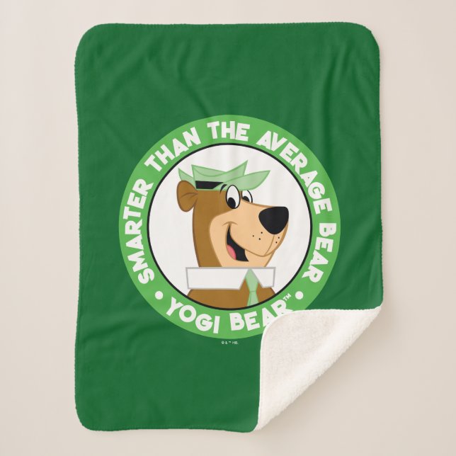 Couverture Sherpa Portrait souriant de l'ours de Yogi (Devant)