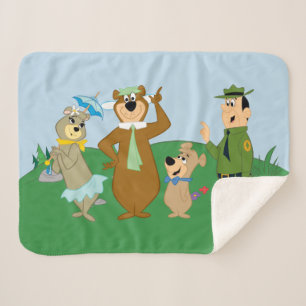 Couverture Sherpa Pose classique Yogi Bear and Friends