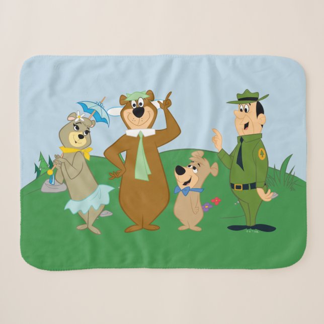 Couverture Sherpa Pose classique Yogi Bear and Friends (Devant (Horizontal))
