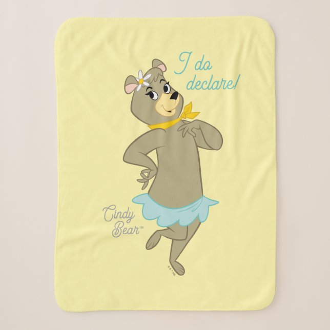 Couverture Sherpa Pose Joueuse de Cindy Bear (Devant)