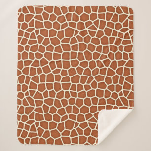 Couverture Sherpa Poster de animal, Giraffe dans les tons de cuivre