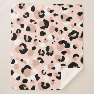 Couverture Sherpa Poster de animal Léopard Abstrait moderne