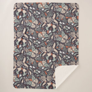 Couverture Sherpa Poster de animal papillon monarque