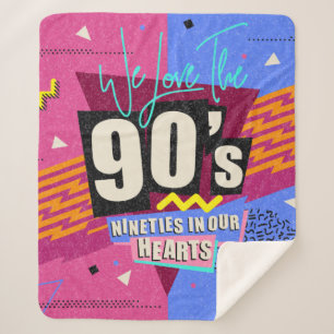 Couverture Sherpa Poster des années 90 et 80. Nous Aimons Les Années