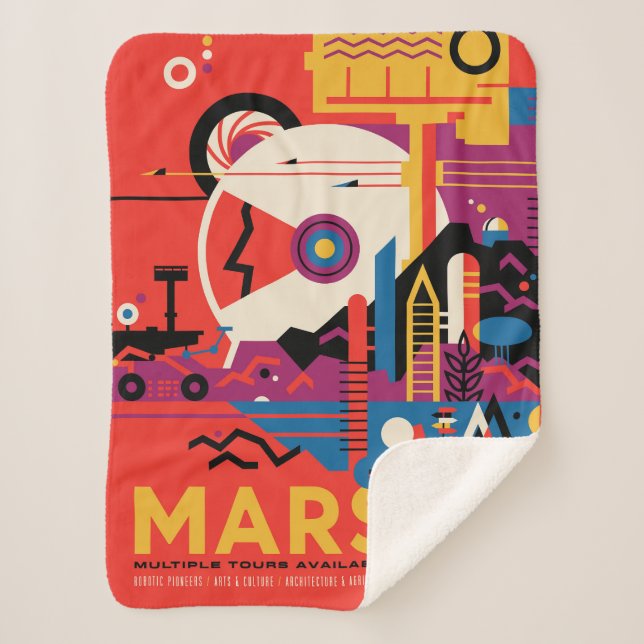 Couverture Sherpa Poster spatial Retro - Programme d'exploration de  (Devant)