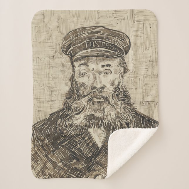 Couverture Sherpa Postman Joseph Roulin (Sepia Sketch) (par van Gogh (Devant)