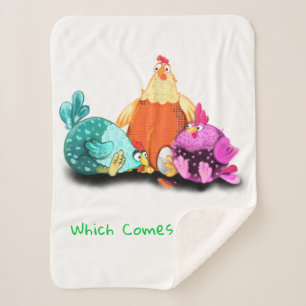 Couverture Sherpa Poulets amusants Baby Sherpa Blanket