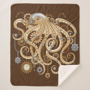 Couverture Sherpa Poulpe Steampunk Rétro Fantastique Mécanique