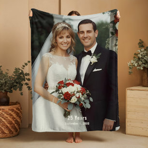 Couverture Sherpa pour les 25 ans de mariage avec