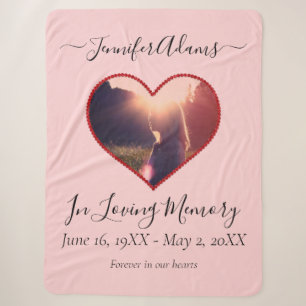 Couverture Sherpa Pour toujours dans nos coeurs Photo Memorial