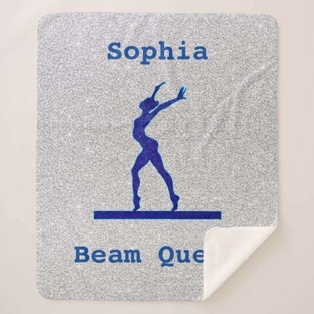 Couverture Sherpa Poutres de gymnastique Queen Blue / Silver Sherpa  (Devant)