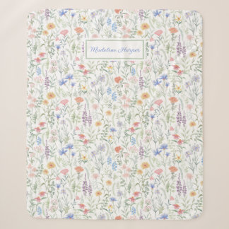 Couverture Sherpa Prairie de fleurs sauvages Coquette Personnalisé