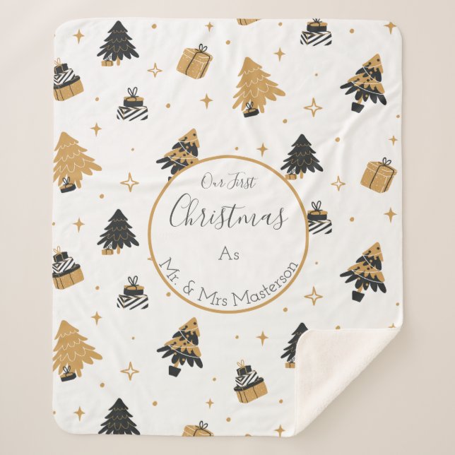 Couverture Sherpa Premier Noël Marié M. et Mme Custom (Devant)