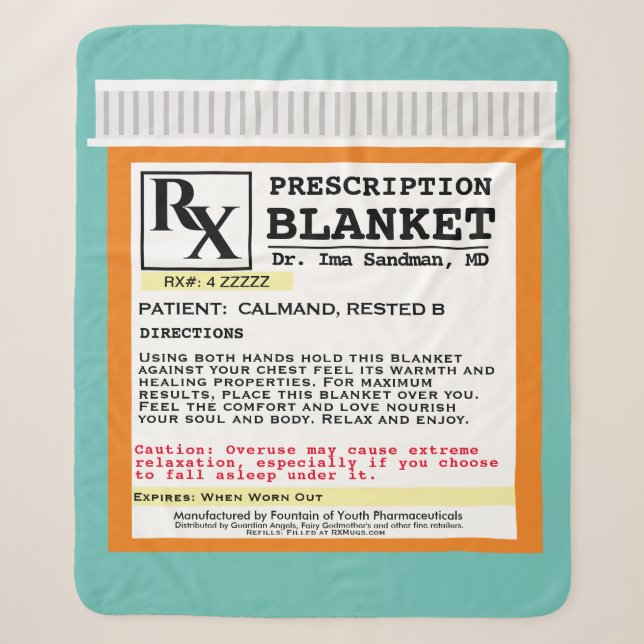 Couverture Sherpa Prescription amusante Obtenez bien Sherpa Blanket (Devant)