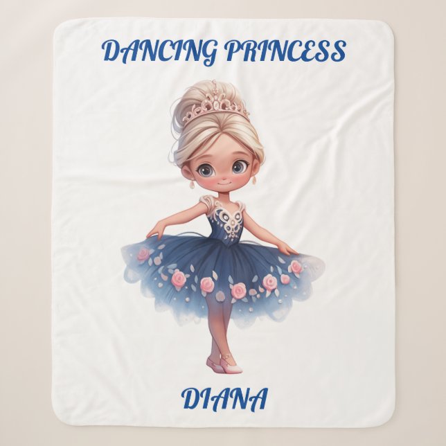 COUVERTURE SHERPA "PRINCESS DANSEUSE" PERSONNALISÉ (Devant)