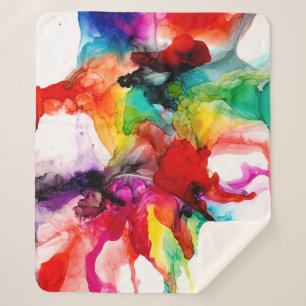 Couverture Sherpa Prisme de bijoux - Aquarelle