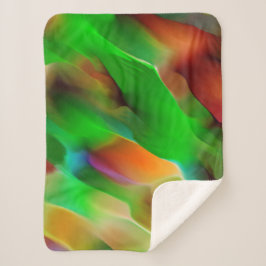 Couverture Sherpa Profondeur et reliefs colorés, le vert prédomine