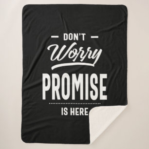 Couverture Sherpa Promesse Nom personnalisé Anniversaire Cadeau