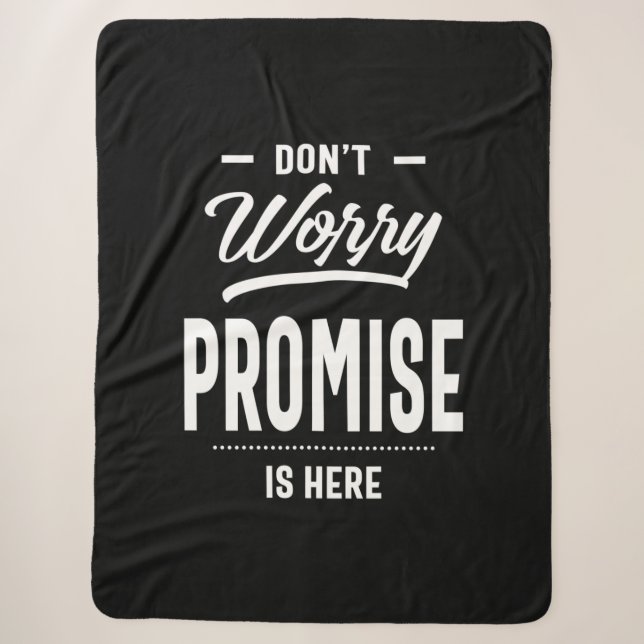 Couverture Sherpa Promesse Nom personnalisé Anniversaire Cadeau (Devant)
