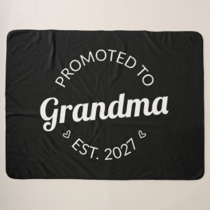 Couverture Sherpa Promue Grand-mère dès 2027 Nouvelle Mamie Je