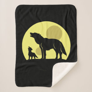 Couverture Sherpa Pup Mother and Wolf