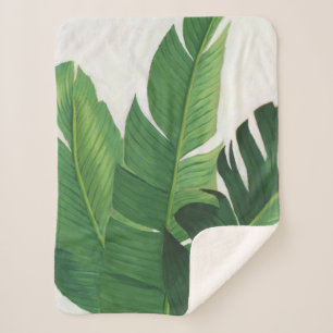 Couverture Sherpa Pura Vida - feuille tropical
