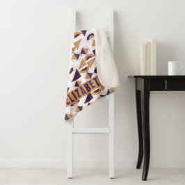 Couverture Sherpa Purple and gold Aesthetic abstract