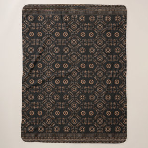 Couverture Sherpa Racines d'or : Elégance marocaine noire et tribale