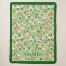 Rainbow of Irish Luck Shamrock Clover Pastel Green
