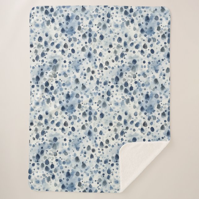 Couverture Sherpa Rainy Day Blue (Devant)