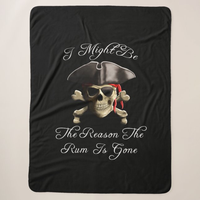 Couverture Sherpa Raisonnent le rhum est crâne allé de pirate (Devant)
