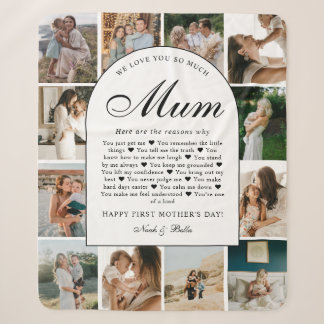 Couverture Sherpa Reasons We Love You Mum Photo Grid Collage