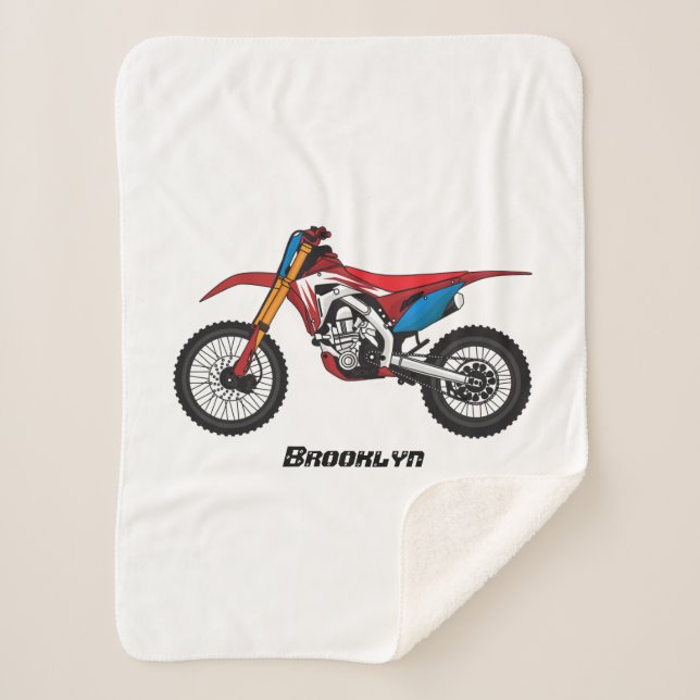 Couverture Sherpa Red dirt bike motorcycle (Devant)