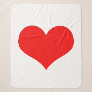 Couverture Sherpa Red Heart Cute Baby shower Cadeaux Personnalisés