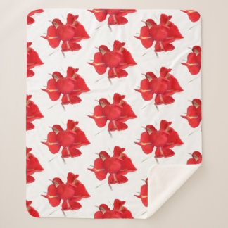 Couverture Sherpa Red Roses,