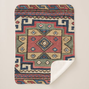 Couverture Sherpa Red White Blue Western Lone Star Dallas 
