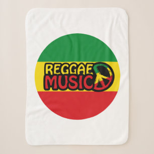 Couverture Sherpa Reggae Musique, reggae art avec symbole de paix